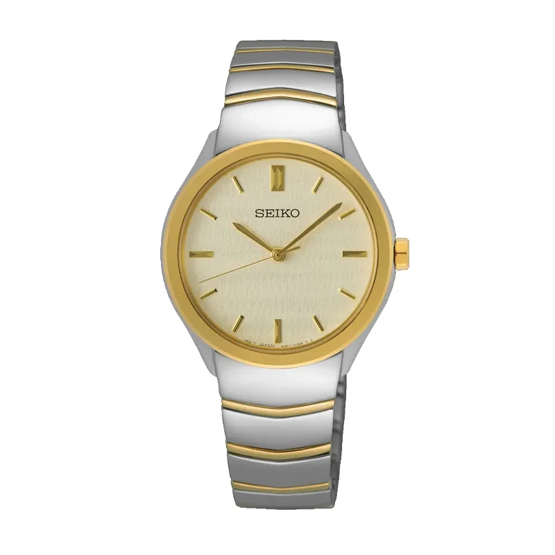 Seiko Classic Champagne Dial Two-Tone Ladies Watch SUR550P1